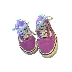 Vans Purple Low-Top Old Skool Sneakers with White Stripe
